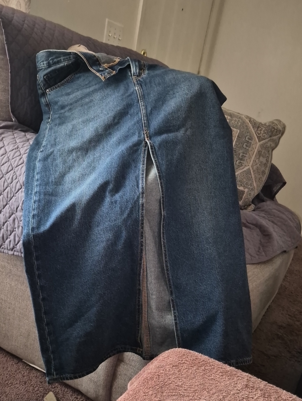 Levi's  Women Straight Dark Blue Denim Skirt